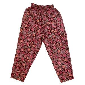 Vintage Laura Ashley High Waist Cotton Pants - 90's Cottagecore Made in UK